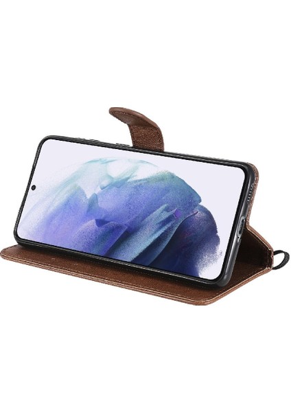 Samsung Galaxy S21 Yüksek Kaliteli Deri Klasik Düz Renk Için Flip Case (Yurt Dışından) indirimleri