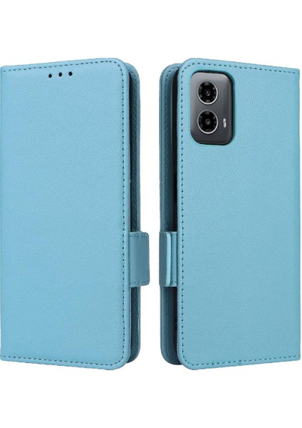 Motorola Moto G34 5g Manyetik Yan Toka Cüzdan Kart Yuvaları Pu (Yurt Dışından)