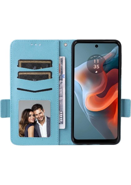 Motorola Moto G34 5g Manyetik Yan Toka Cüzdan Kart Yuvaları Pu (Yurt Dışından) modelleri