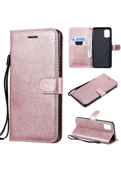 Samsung Galaxy A51 4g Için Flip Case Yüksek Kalite Deri Klasik Katı (Yurt Dışından)