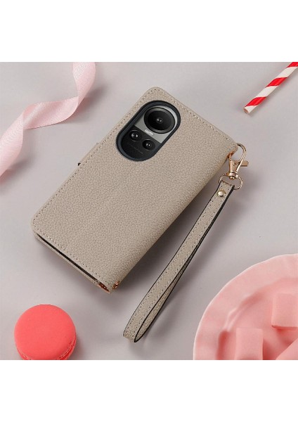 Oppo Oppo 10 Kordon Deri Çanta Aşk Fermuar Cüzdan Için Kılıf (Yurt Dışından)
