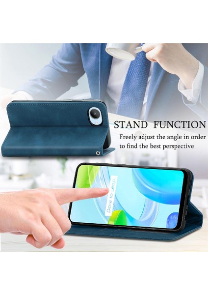 Realme C30 Fermuar Kordon Basit Iş Cüzdan Deri Kılıf (Yurt Dışından) modelleri