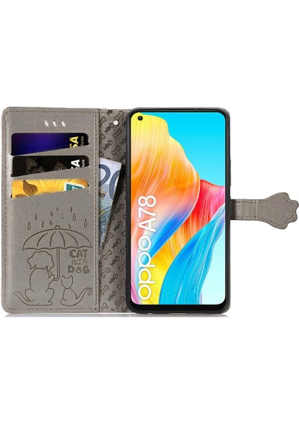 Oppo A78 4g Için Kılıf Deri Kılıf Kapak Çevirin Darbeye Kısa Kayış (Yurt Dışından) fiyatları