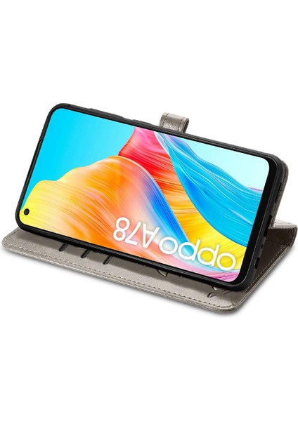 Oppo A78 4g Için Kılıf Deri Kılıf Kapak Çevirin Darbeye Kısa Kayış (Yurt Dışından) modelleri