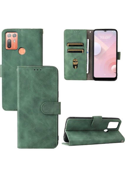 Htc Desire 20 Için Kılıf Artı Deri Folio Flip Case ile Tam Koruma (Yurt Dışından)