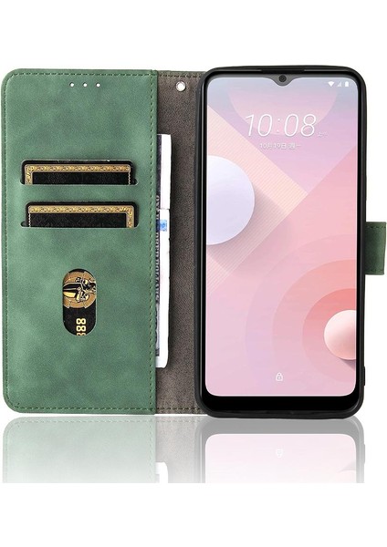 Htc Desire 20 Için Kılıf Artı Deri Folio Flip Case ile Tam Koruma (Yurt Dışından)