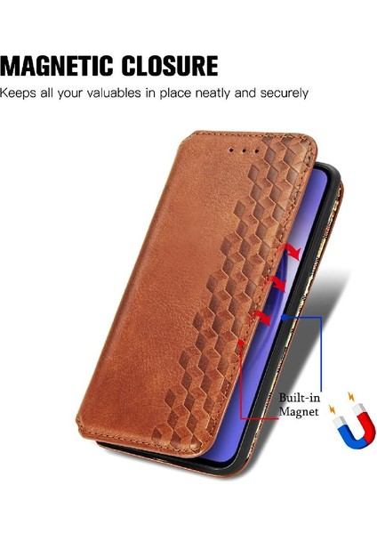 Samsung Galaxy Case 5g Flip Kapak Moda Tasarım Cüzdan Fonksiyonu (Yurt Dışından)