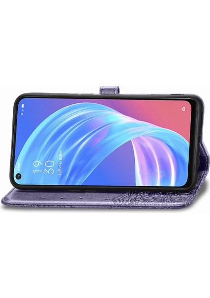 Oppo Oppo 5g Deri Kılıf Için Kılıf Basit Iş Zarif Desen Flip (Yurt Dışından) modelleri
