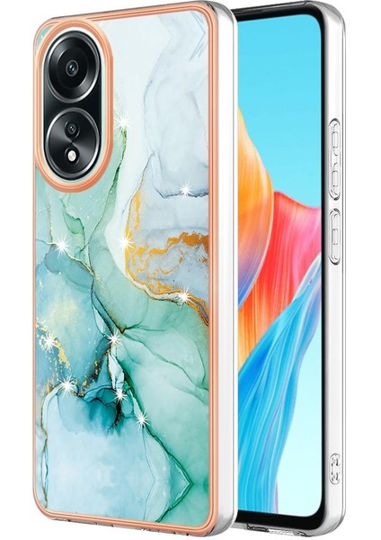 Oppo A58 4g Ince Tpu Mermer Desen Koruma Yumuşak Tampon Için Kılıf (Yurt Dışından)