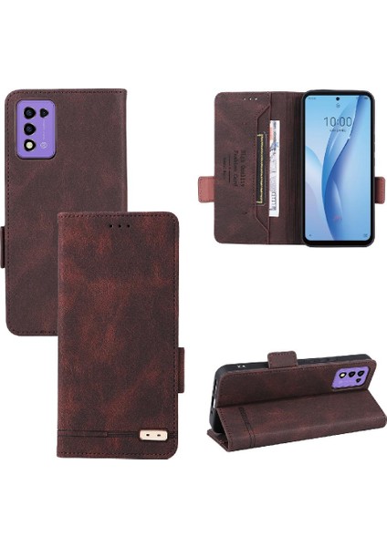Zte Ücretsiz Iii 5g Kart Tutucu ile Kickstand Deri Folio Kapak (Yurt Dışından)