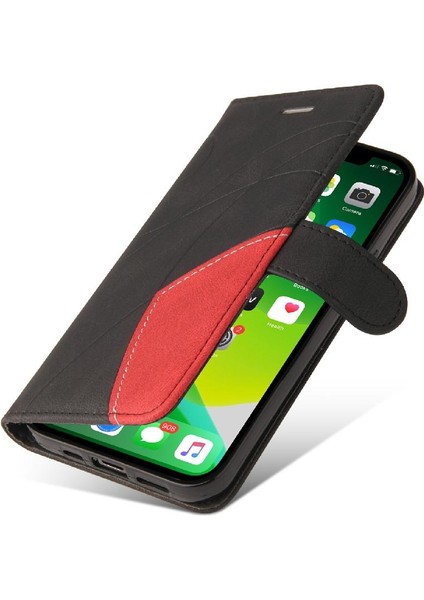 Kart Yuvası Standı ile IPhone 15 Pu Deri Flip Folio Kılıf (Yurt Dışından)