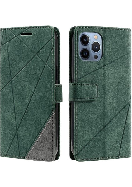 IPhone 13 Için Kılıf Pro Cüzdan Flip Folio Manyetik Pu Deri Kart Tutucu (Yurt Dışından)