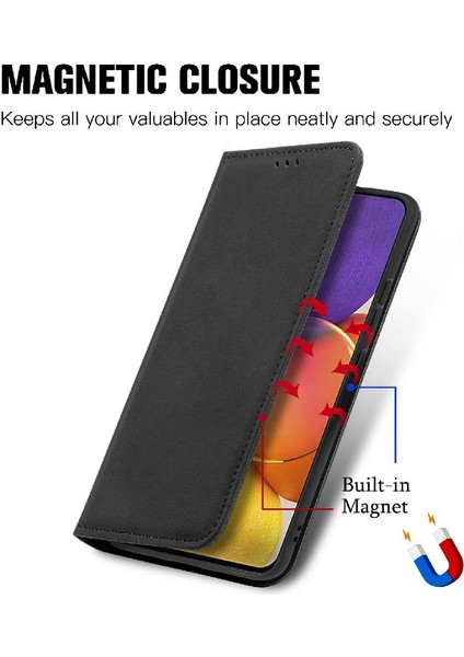 Samsung A82 5g Için Kılıf Deri Kılıf Darbeye Cüzdan Kapak Çevirin Basit (Yurt Dışından) modelleri