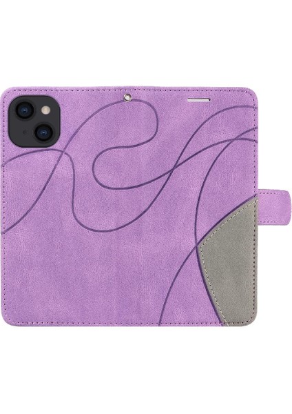 IPhone 15 Artı Kickstand Koruyucu Pu Deri Flip Folio Kılıf (Yurt Dışından)