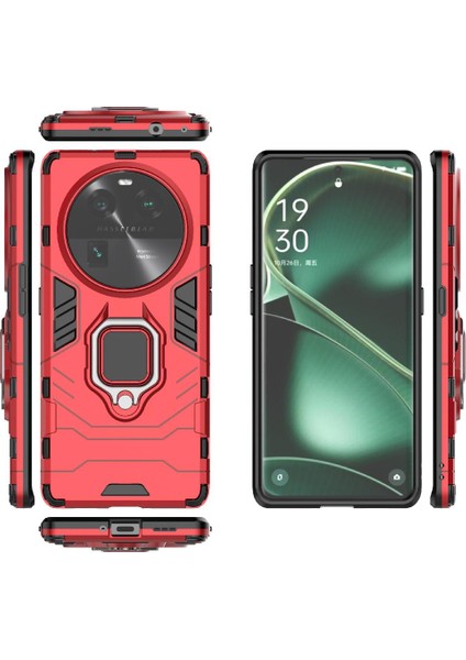 Oppo Için Kılıf Bulmak X6 Pro 5g 360 &deg; Dönen Halka Darbeye Kapak Askeri (Yurt Dışından) modelleri