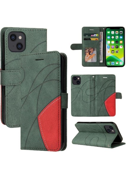 Kart Yuvası Standı ile IPhone 15 Pu Deri Flip Folio Kılıf (Yurt Dışından)