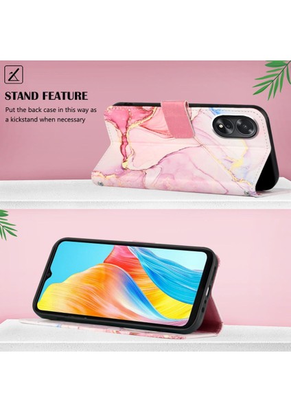 Oppo A38 4g Kickstand Mermer Desen Pu Deri Cüzdan Için Kılıf (Yurt Dışından) indirimleri