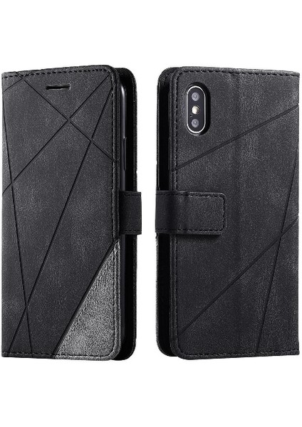 IPhone X/xs Darbeye Dayanıklı Manyetik Cüzdan Çevirme Folyo Kart Tutucu Pu (Yurt Dışından)