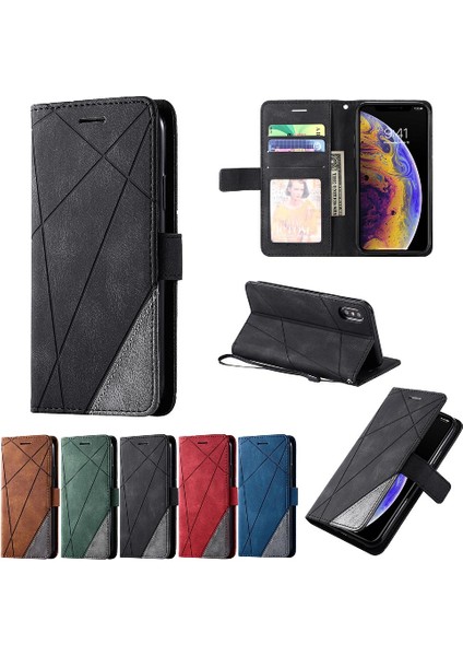 IPhone X/xs Darbeye Dayanıklı Manyetik Cüzdan Çevirme Folyo Kart Tutucu Pu (Yurt Dışından)