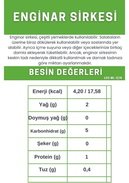 Enginar Sirkesi 500 ml