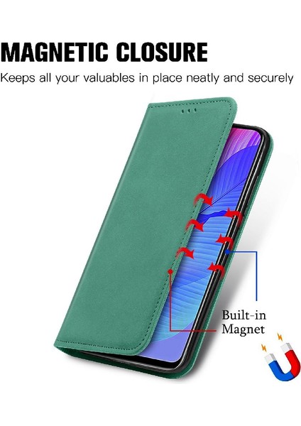 Huawei Y8P Darbeye Kapak Kapak Basit Iş Cüzdan Deri (Yurt Dışından)