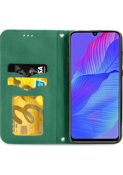 Huawei Y8P Darbeye Kapak Kapak Basit Iş Cüzdan Deri (Yurt Dışından)