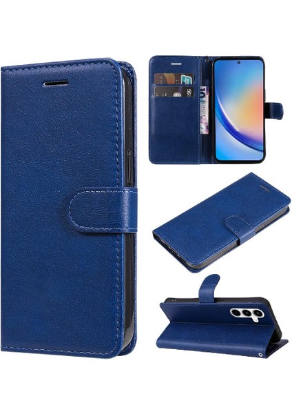 Kart Yuvası ile Samsung Galaxy A35 5g Klasik Düz Renk Için Flip Case (Yurt Dışından)