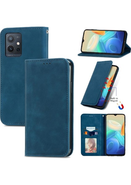 Vivo Y55 5g Fermuar Basit Iş Kordon Cüzdan Deri Kılıf (Yurt Dışından)