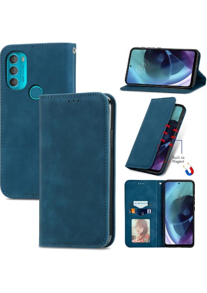 Moto G71 Kordon Fermuar Cüzdan Basit Iş Deri Çanta Için Kılıf (Yurt Dışından)