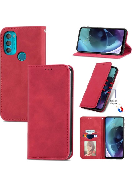 Moto G71 Kordon Fermuar Cüzdan Basit Iş Deri Çanta Için Kılıf (Yurt Dışından)