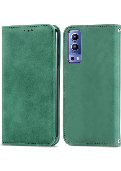 Vivo Y72 Için Kılıf Deri Çanta Fermuar Basit Iş Kordon Cüzdan (Yurt Dışından)
