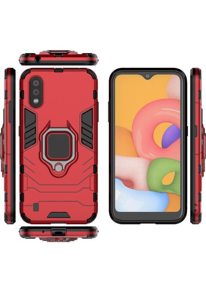 Samsung Galaxy A01 Askeri Damla Koruma Kickstand Halka Kapak (Yurt Dışından) fırsatları