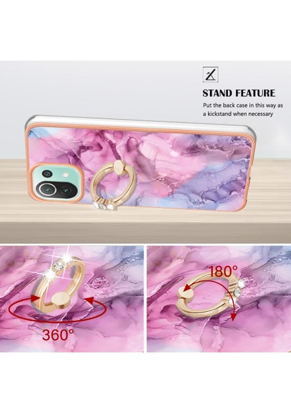 Xiaomi 11 Lite 5g Için Kılıf 360 &deg; Dönebilir Halka Mermer Darbeye Tpu (Yurt Dışından) fiyatları