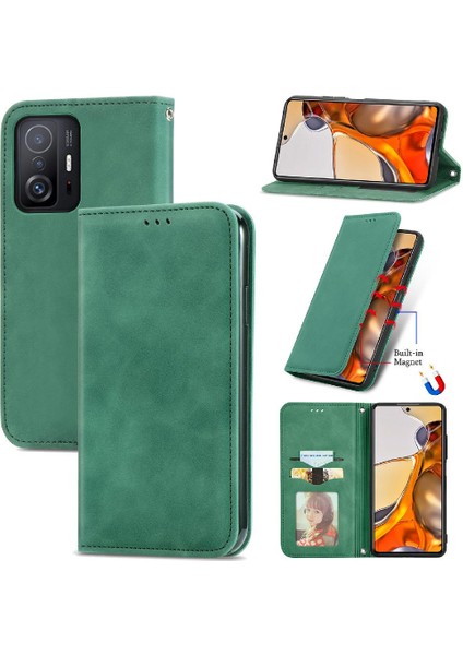 Xiaomi 11T/11T Pro Kılıf Cüzdan Kapak Kapak Darbeye (Yurt Dışından)