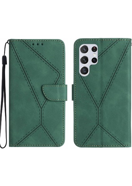 Samsung Galaxy S24 Ultra Deri Cüzdan Yüksek Kalite Tpu Kabartmalı (Yurt Dışından)