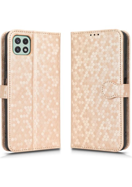 Samsung Galaxy A22 5g Için Kılıf Deri Cüzdan Kapak Geometrik Desen (Yurt Dışından) indirimleri