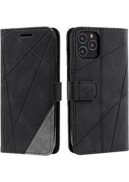 IPhone 12 Için Kılıf Pro Max Kart Tutucu Kickstand Cüzdan Flip Folio Pu (Yurt Dışından)
