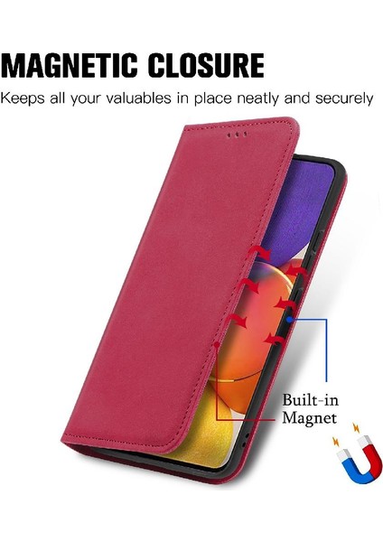 Samsung A82 5g Için Kılıf Deri Kılıf Darbeye Cüzdan Kapak Çevirin Basit (Yurt Dışından) modelleri