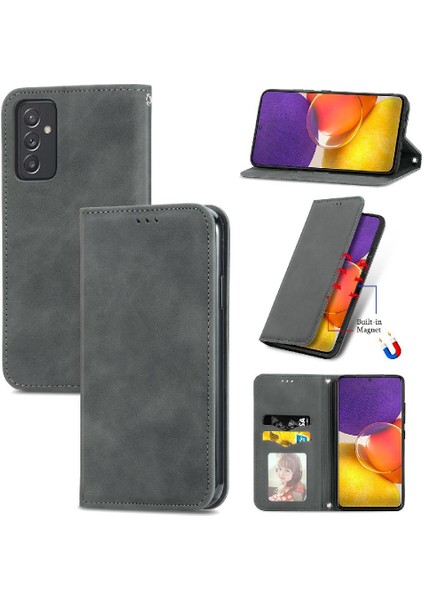 Samsung A82 5g Için Kılıf Deri Kılıf Darbeye Cüzdan Kapak Çevirin Basit (Yurt Dışından)