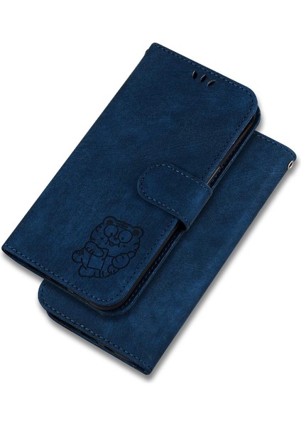 Tecno Camon 19 Pro 5g Flip Folio Kabartmalı Sevimli Kaplan Cüzdan Kılıf (Yurt Dışından)