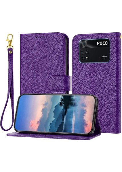Xiaomi Poco X4 Pro 5g Için Telefon Kılıfı Kart Yuvaları Tutucu Flip Folio Pu (Yurt Dışından)