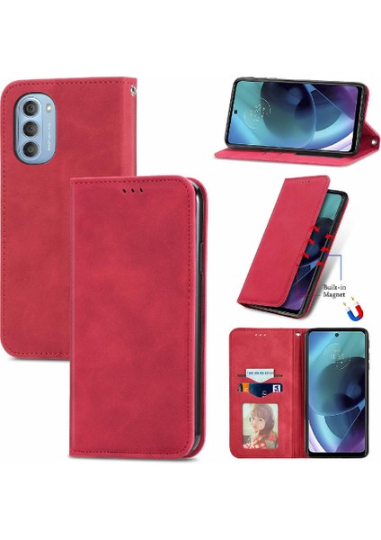 Moto G51 Aşk Cüzdan Fermuar Kordon Deri Kılıf Için Kılıf (Yurt Dışından)