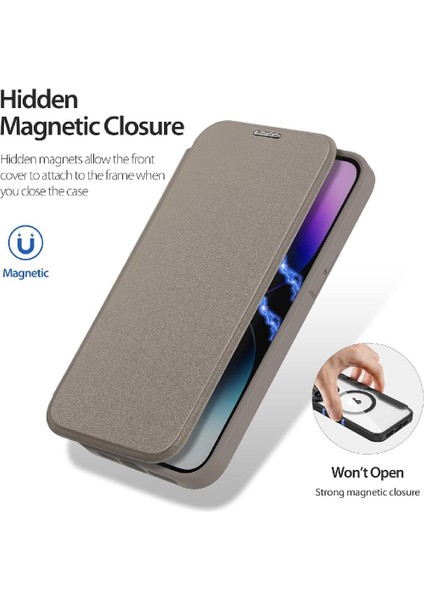 Rfıd Engelleme Kart Yuvası Pu Kapak ile IPhone 14 Pro Max Için Duducase Durumda (Yurt Dışından)