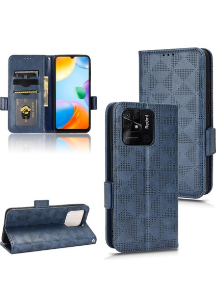 Xiaomi Redmi 10C Flip Kapak Cüzdan Pu Deri Görüntüleme Standı 3 (Yurt Dışından)