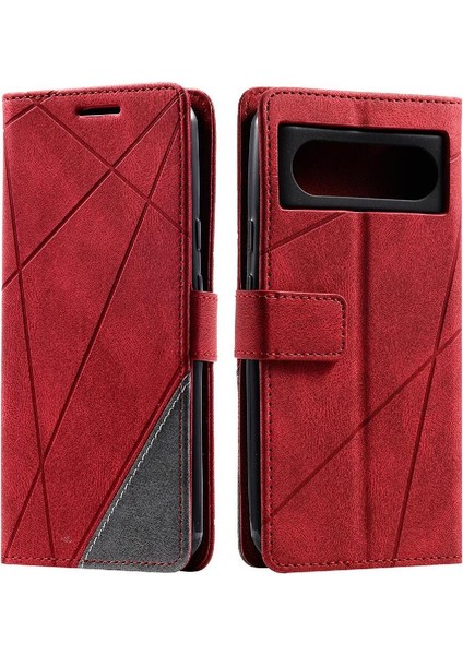 Google Piksel 8 Manyetik Darbeye Kart Tutucu Için Kılıf Kickstand Pu Flip (Yurt Dışından)