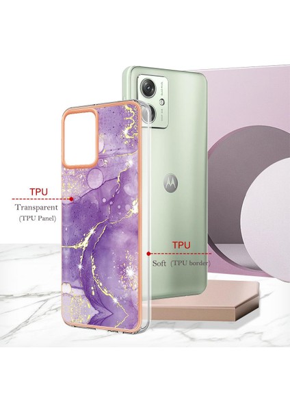 Motorola Moto G54 Ince Tpu Koruma Mermer Desen Yumuşak Tampon (Yurt Dışından) fırsatları
