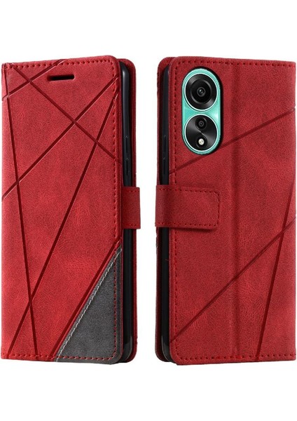 Oppo A78 4g Manyetik Cüzdan Flip Için Kılıf Folio Pu Deri Darbeye Kart (Yurt Dışından)