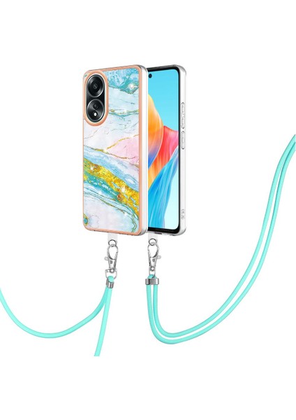 BDT Boutique Oppo A58 4g Mermer Tampon Anti-Çizik Yumuşak Crossbody Kordon Için Kılıf (Yurt Dışından)