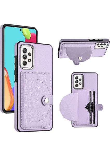 Samsung Galaxy A52S 5g Kart Tutucu Premium Pu Deri Kickstand (Yurt Dışından)