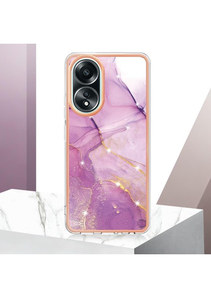 Oppo A58 4g Ince Tpu Mermer Desen Koruma Yumuşak Tampon Için Kılıf (Yurt Dışından) fırsatları